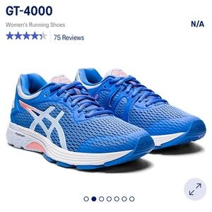 ASICS GT-4000 Womens Running/Walking Tennis Shoes Bright Blue and Coral